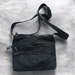 Kipling Nylon Crossbody Bag 🖤 Black Multi-Zip Lightweight Travel Purse MSRP $79